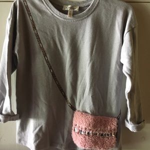 Girls sweater top with attached purse. Size M